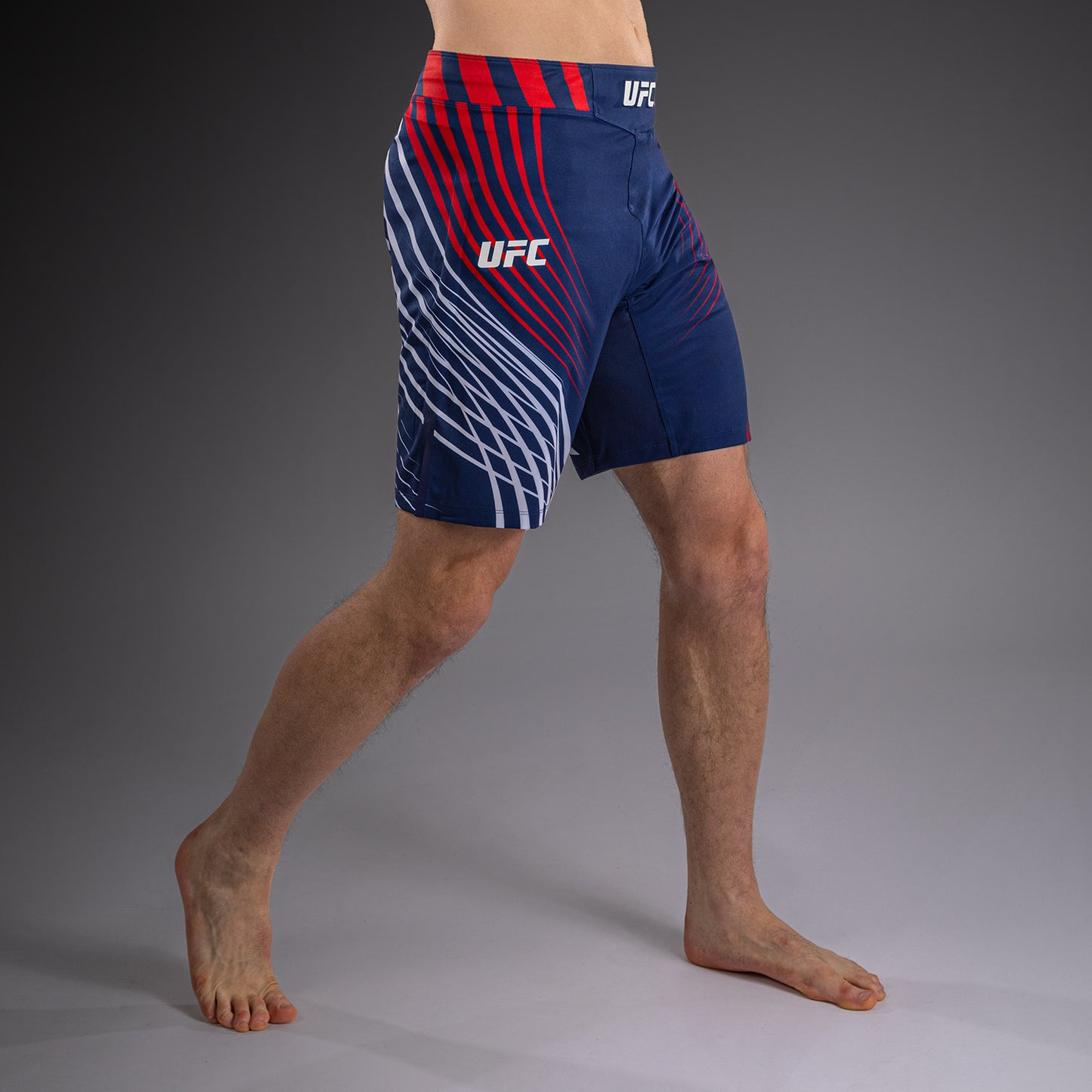 Men's Official UFC Freedom 250 by Venum Blue Personalized Authentic Fight Night Long Fit Fight Short