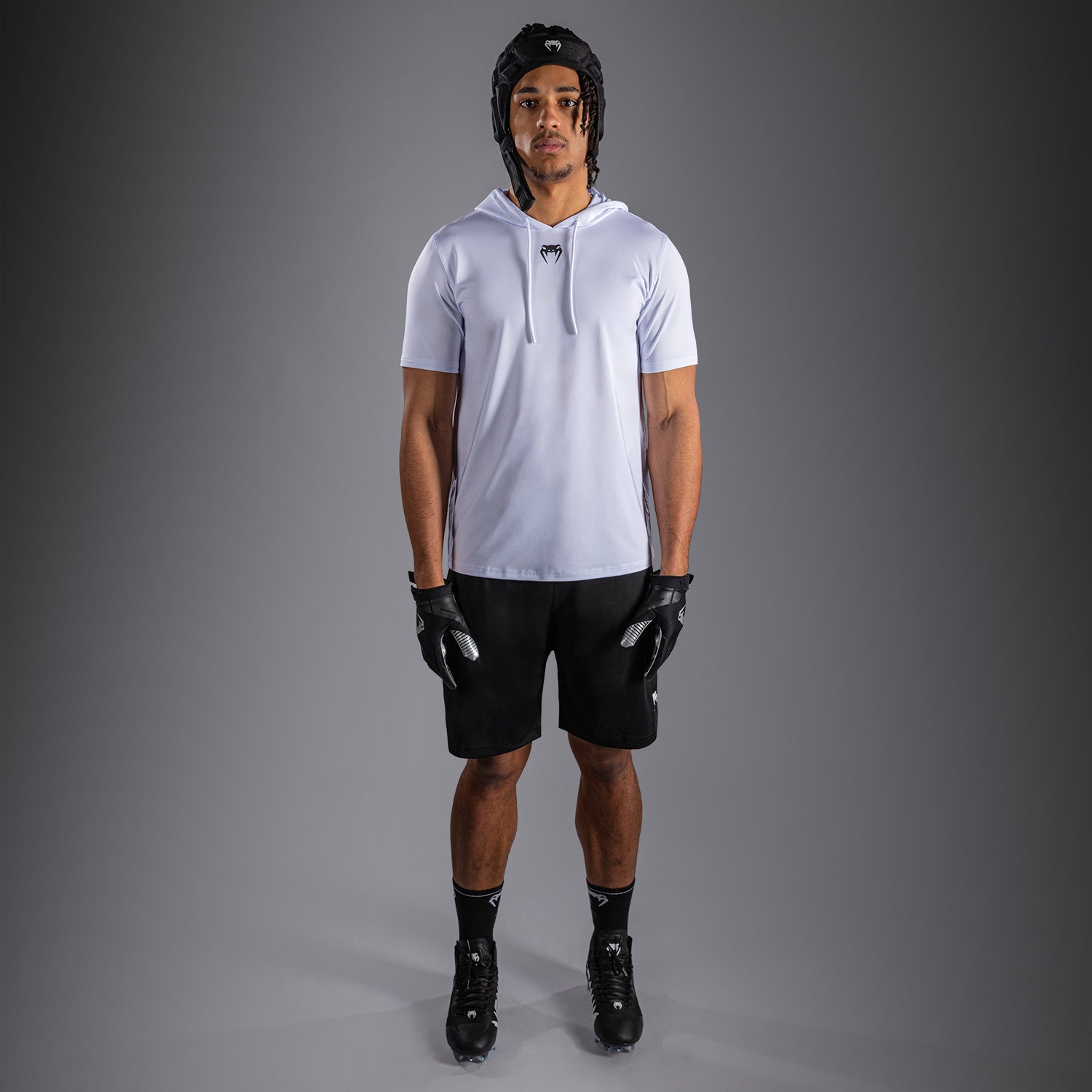 Venum Elite Short Sleeve Dry-Tech Hoodie - White  product-type_Sweatshirts Venum
