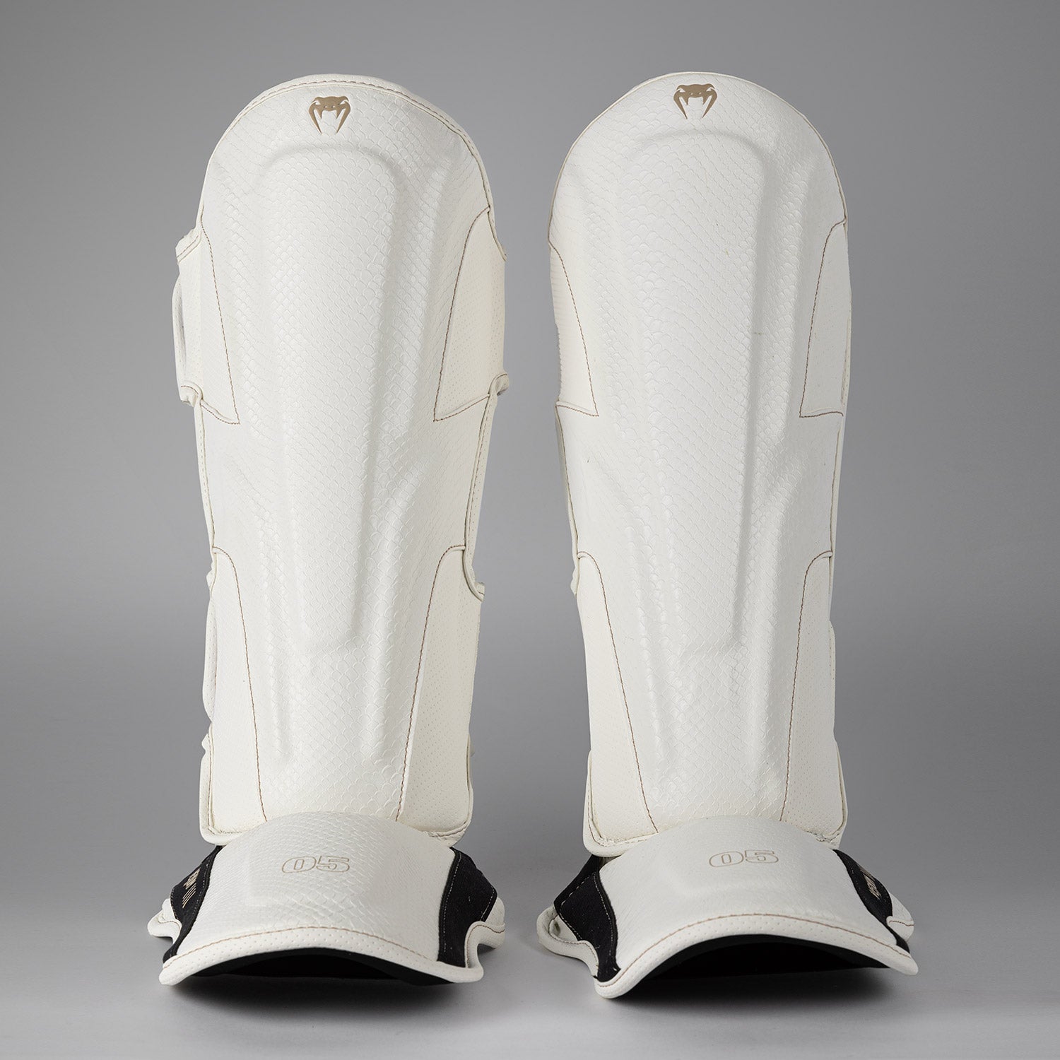 Venum Impact Evo Scales Shin Guards - Ivory - Venum