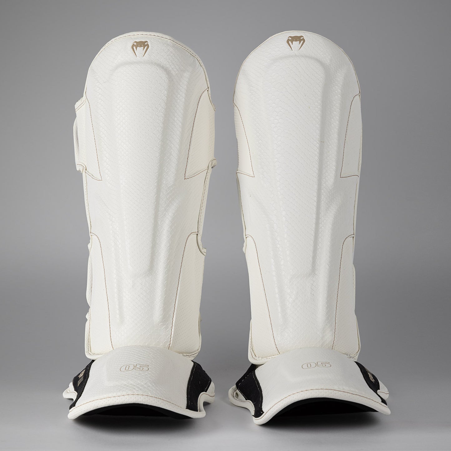 Venum Impact Evo Scales Shin Guards - Ivory