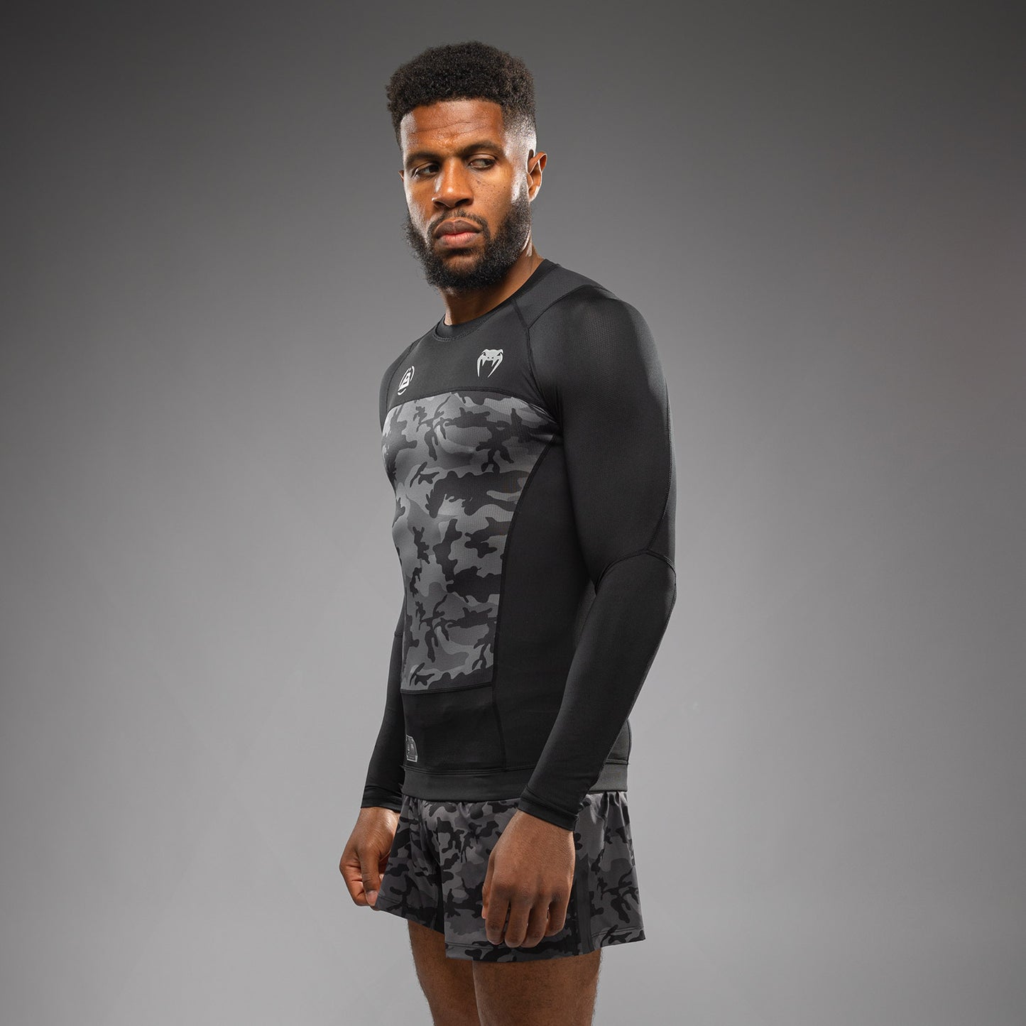 Venum x Polaris Long Sleeve Rashguard - Black/Storm Grey
