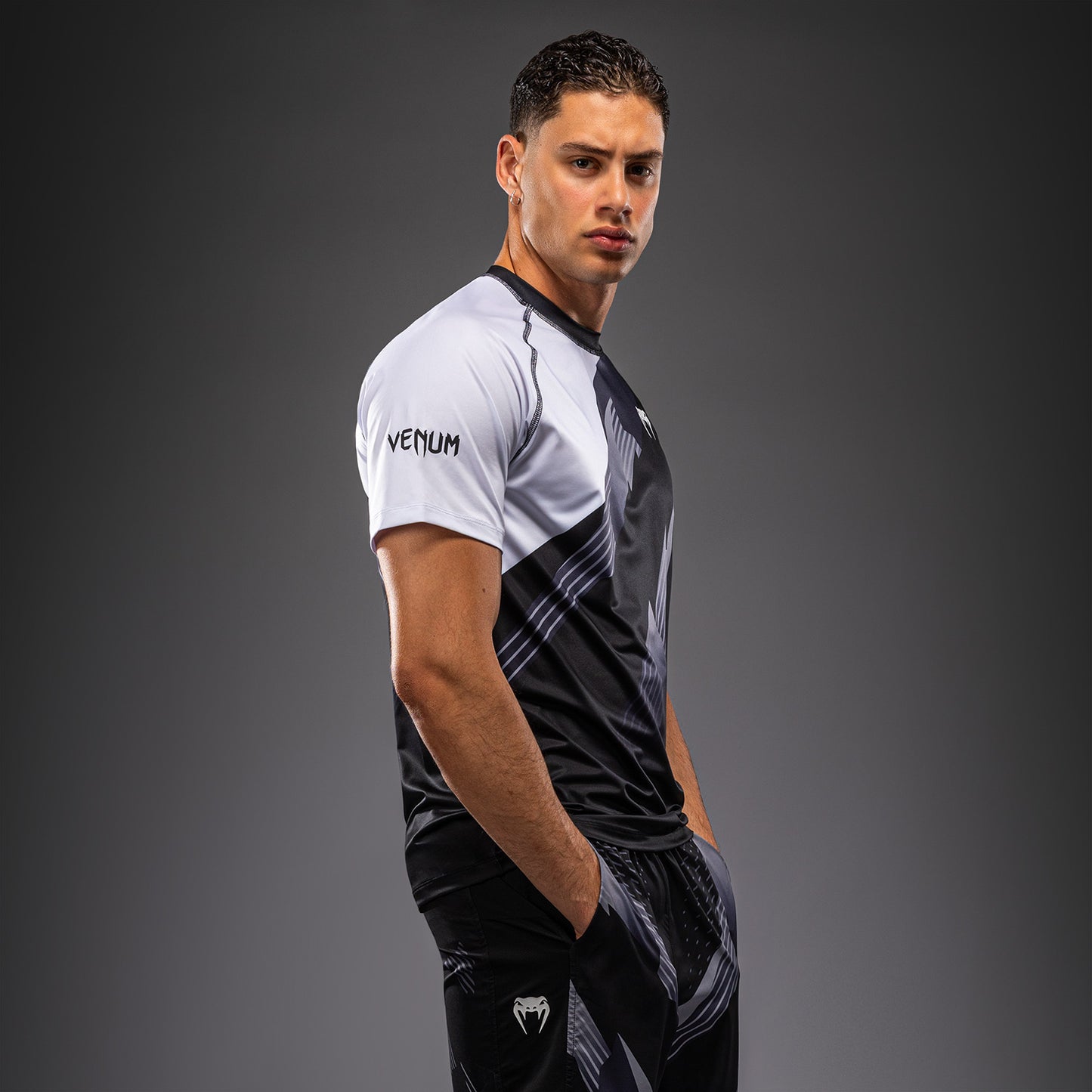 Venum No-Gi 6.0 Dry Tech T-Shirt - Black/White  product-type_Dry Tech T-Shirts Venum