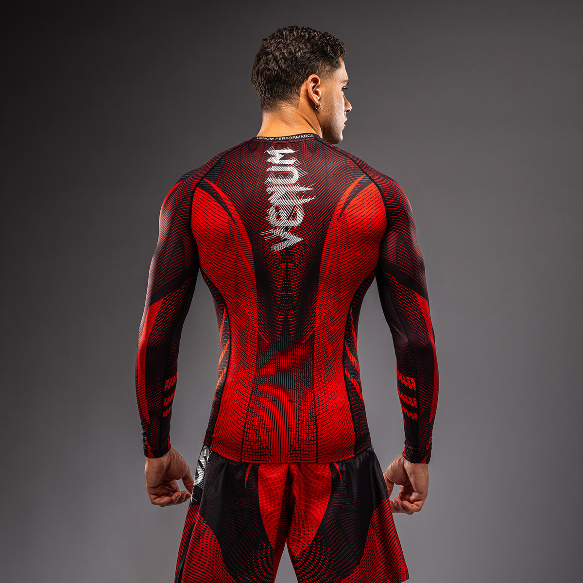Venum Galactic 3.0 Long Sleeve Rashguard - Red/Silver  product-type_Compression T-Shirts Venum