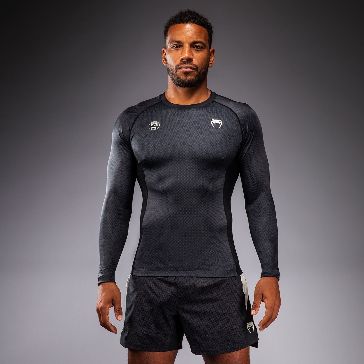 Venum x Roger Gracie Academy ラッシュガード Venum x Roger Gracie Academy Long Sleeve Rashguard - Black - Venum