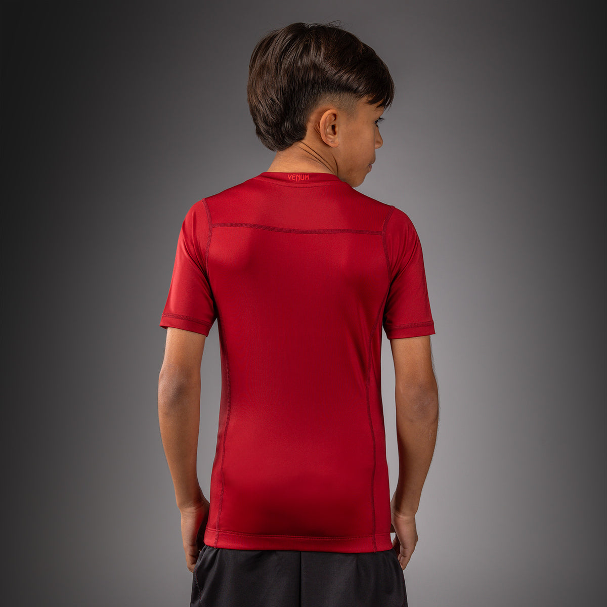 Venum Attack Kids Short Sleeve Rashguard - Black/Red  product-type_Compression T-Shirts Venum