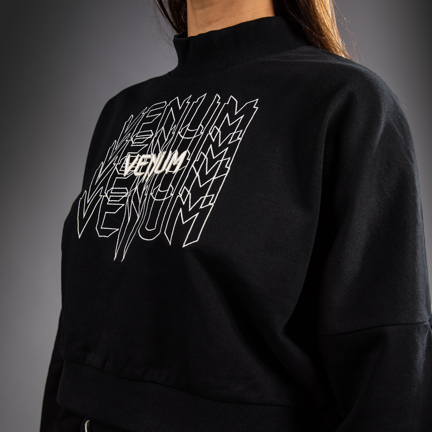 Venum Pulse Women’s Cropped Sweatshirt - Black/White