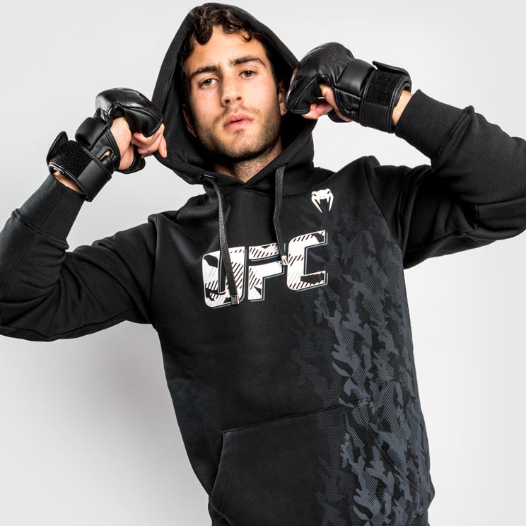 UFC Venum Authentic Fight Week Men's Pullover Hoodie - Black