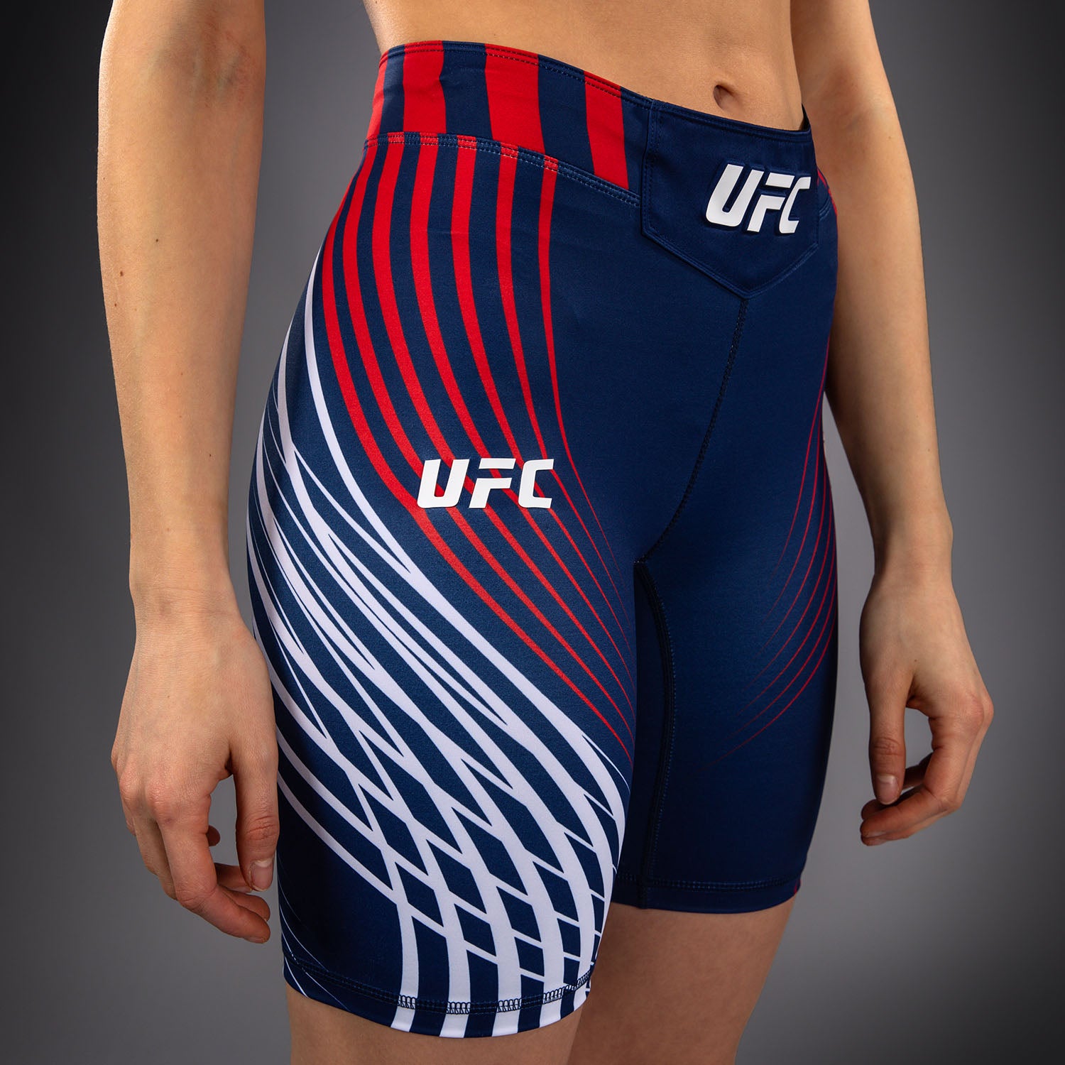 Women's Official UFC Freedom 250 by Venum Blue Authentic Long Fit Vale Tudo Short  product-type_Compression shorts Venum