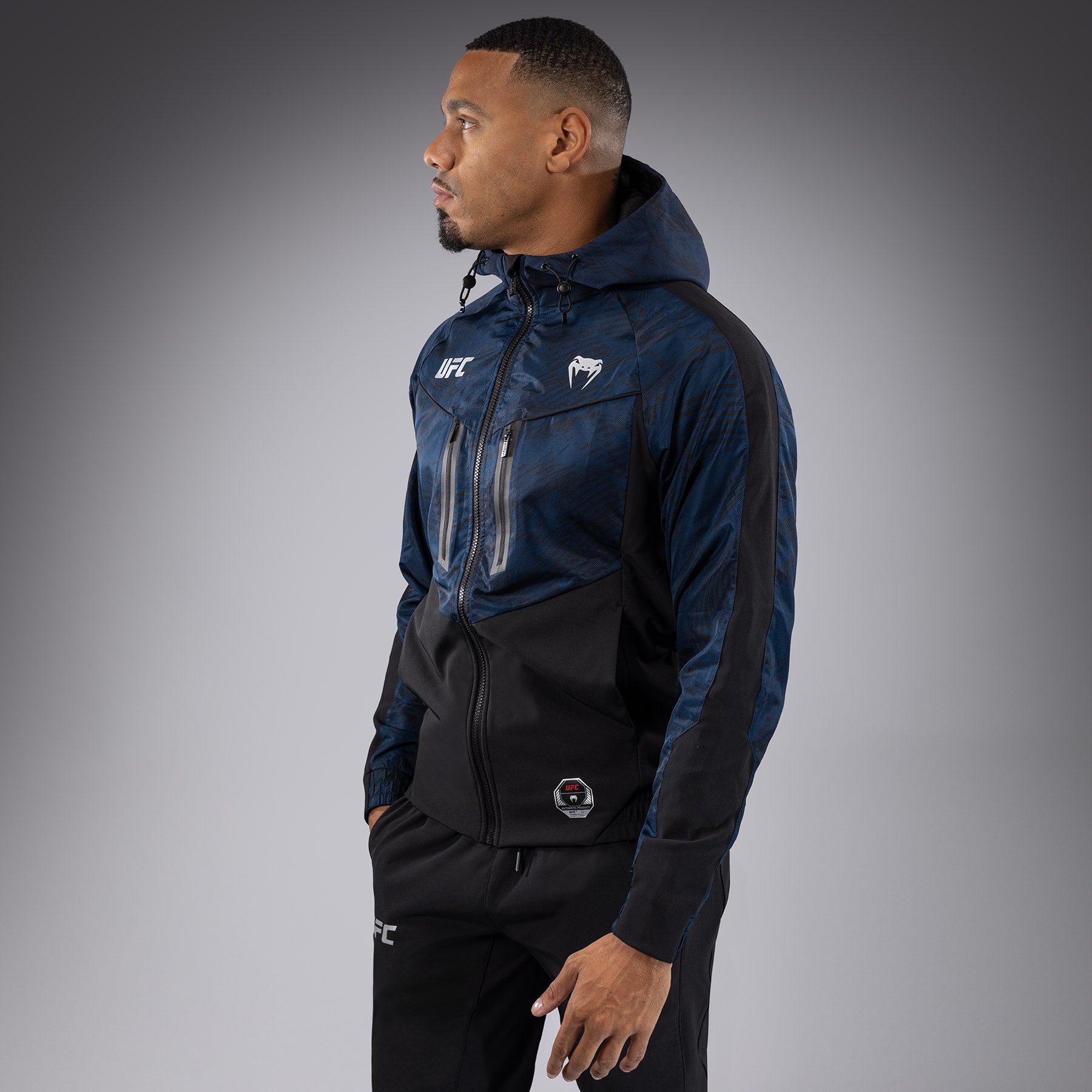 Venum UFC Fusion Fight Week Men's Zip Hoodie - Performance Hooded Sweatshirt With Zippered Pockets