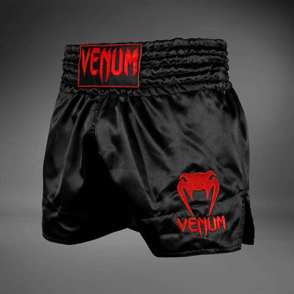 Venum Classic Muay Thai Short - Black/Red - Venum