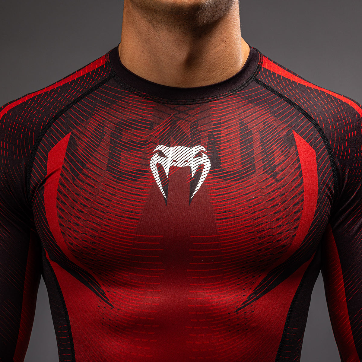 Venum Galactic 3.0 Long Sleeve Rashguard - Red/Silver  product-type_Compression T-Shirts Venum