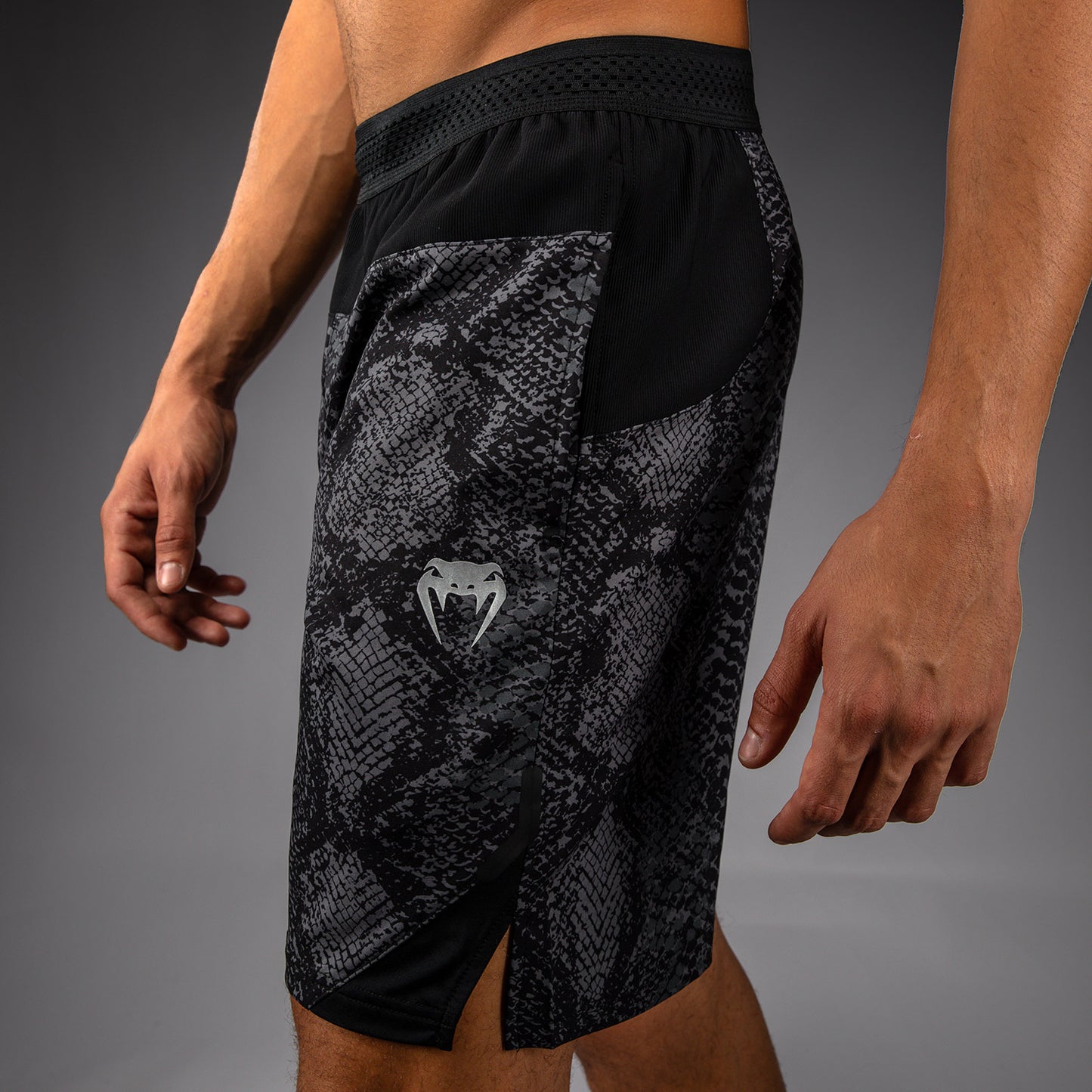 Venum G-Fit Scales Training Shorts - Black/ Charcoal Grey