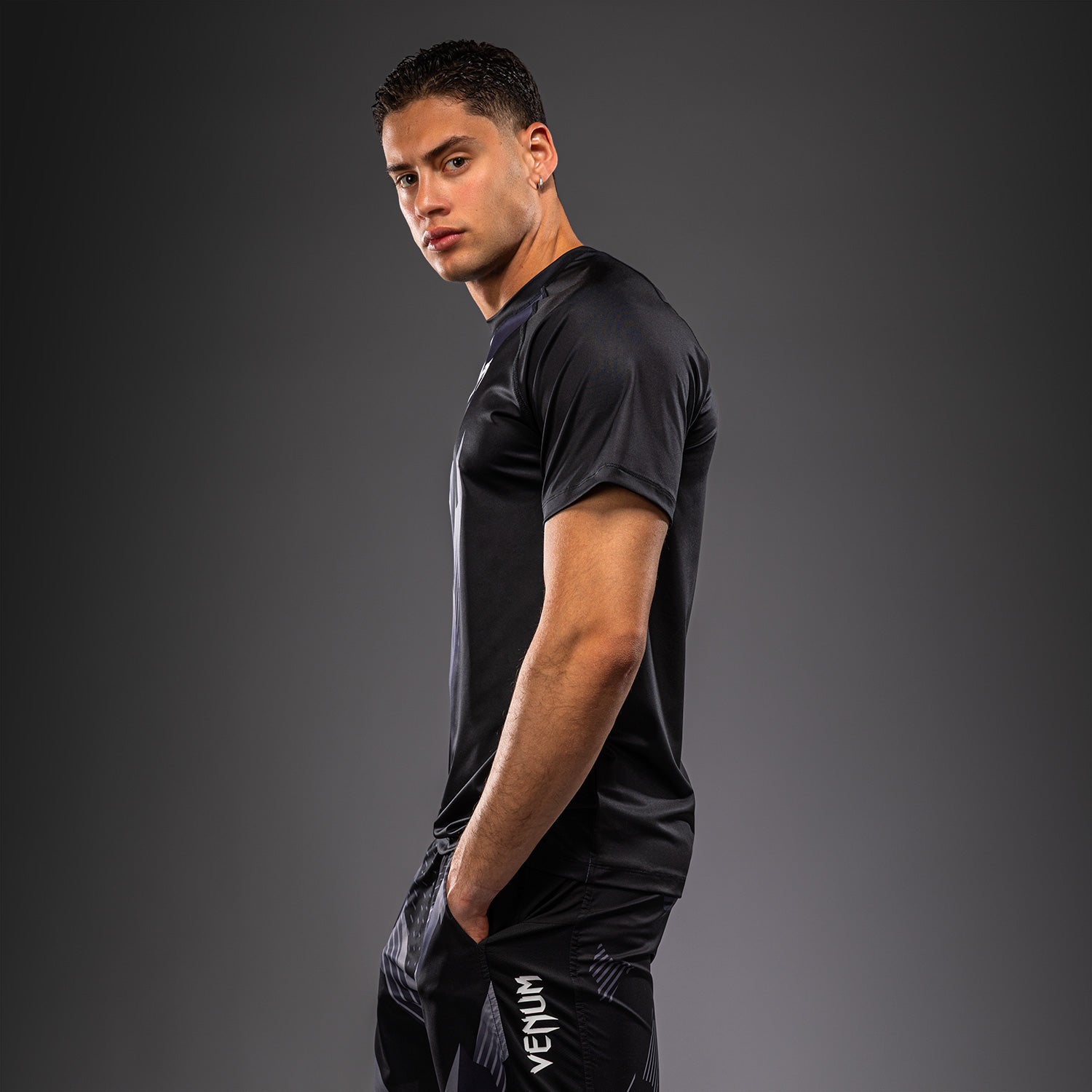 Venum No-Gi 6.0 Dry Tech T-Shirt - Black/White  product-type_Dry Tech T-Shirts Venum