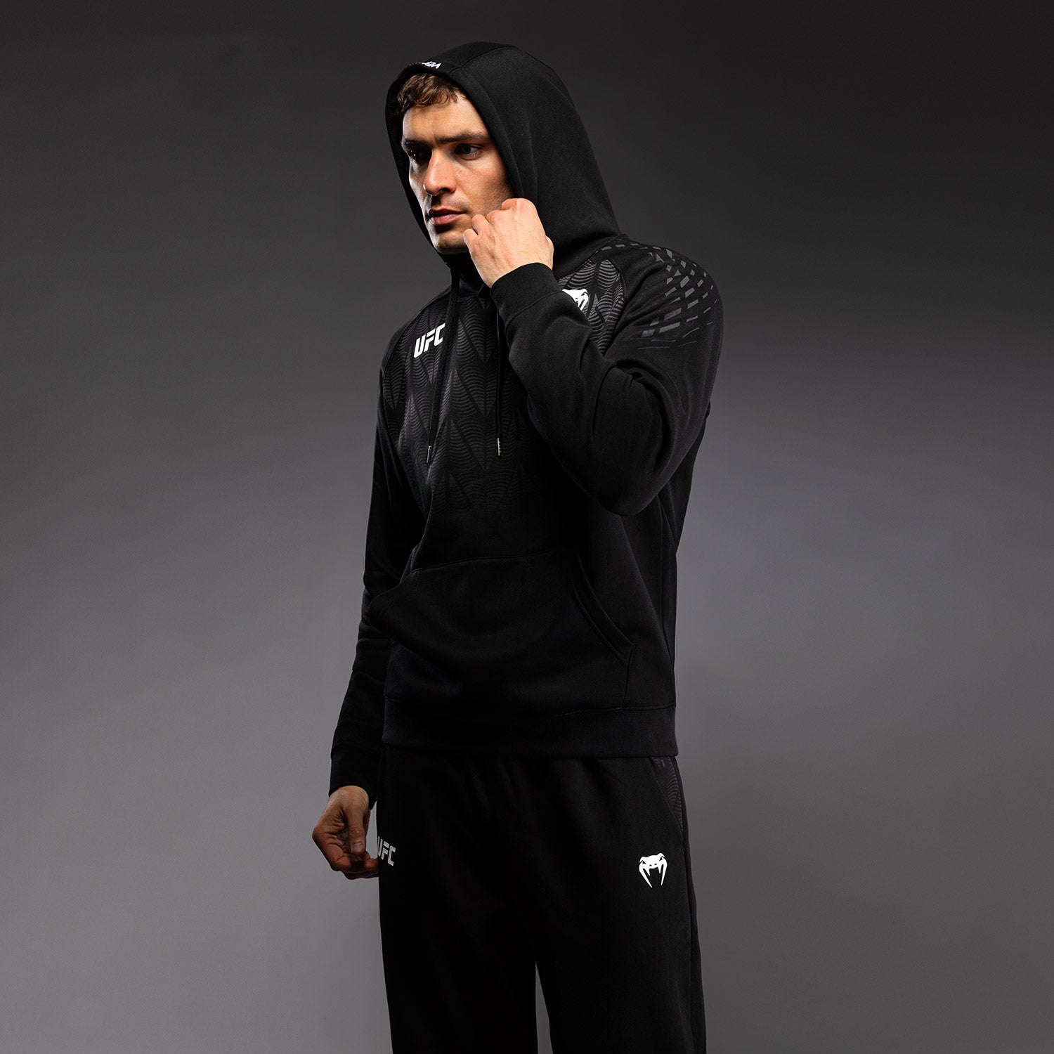 Men's UFC Zenith by Venum Replica Black Pullover Hoodie - Venum