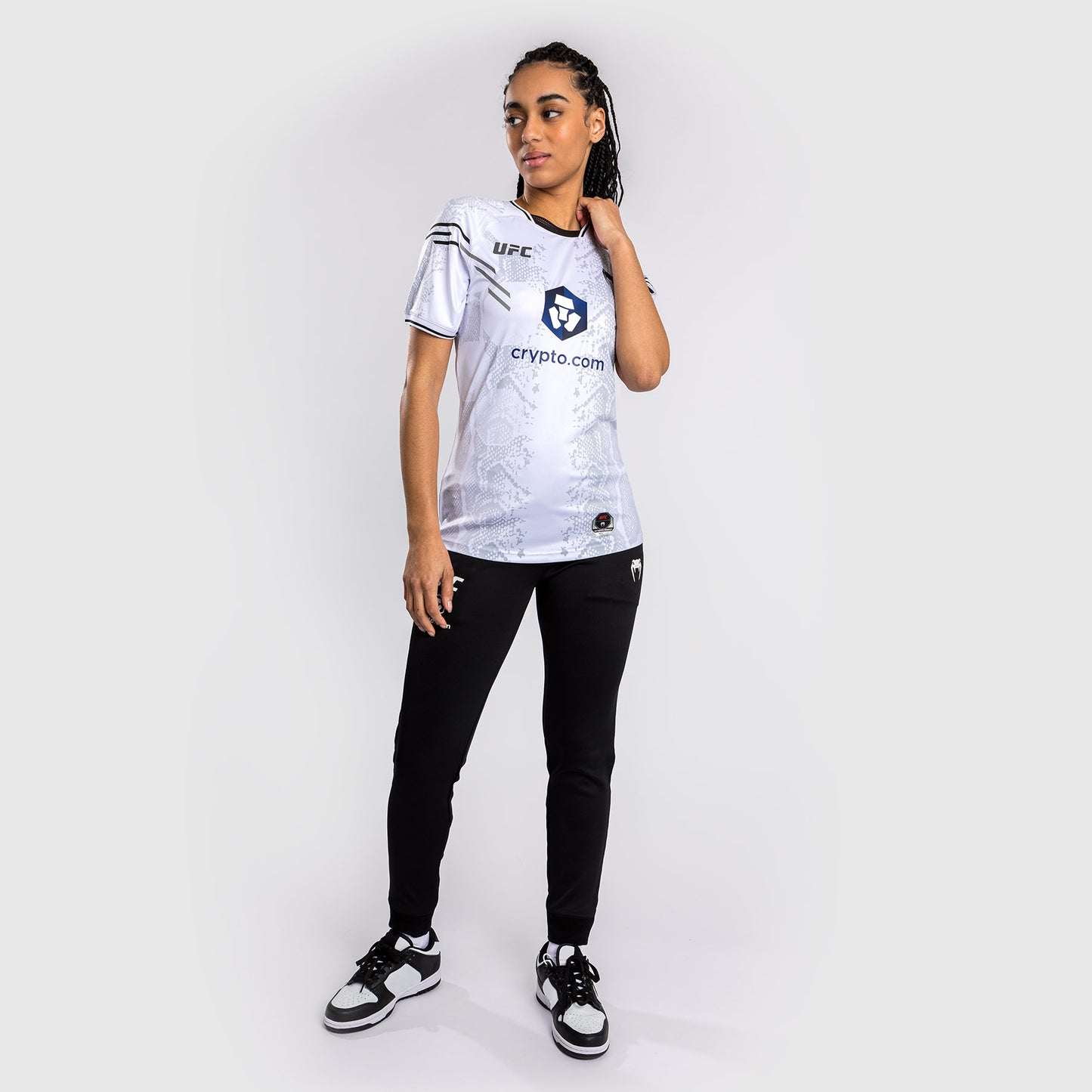 UFC Adrenaline by Venum Authentic Fight Night Women’s Walkout Jersey - White  product-type_Dry Tech T-Shirts Venum