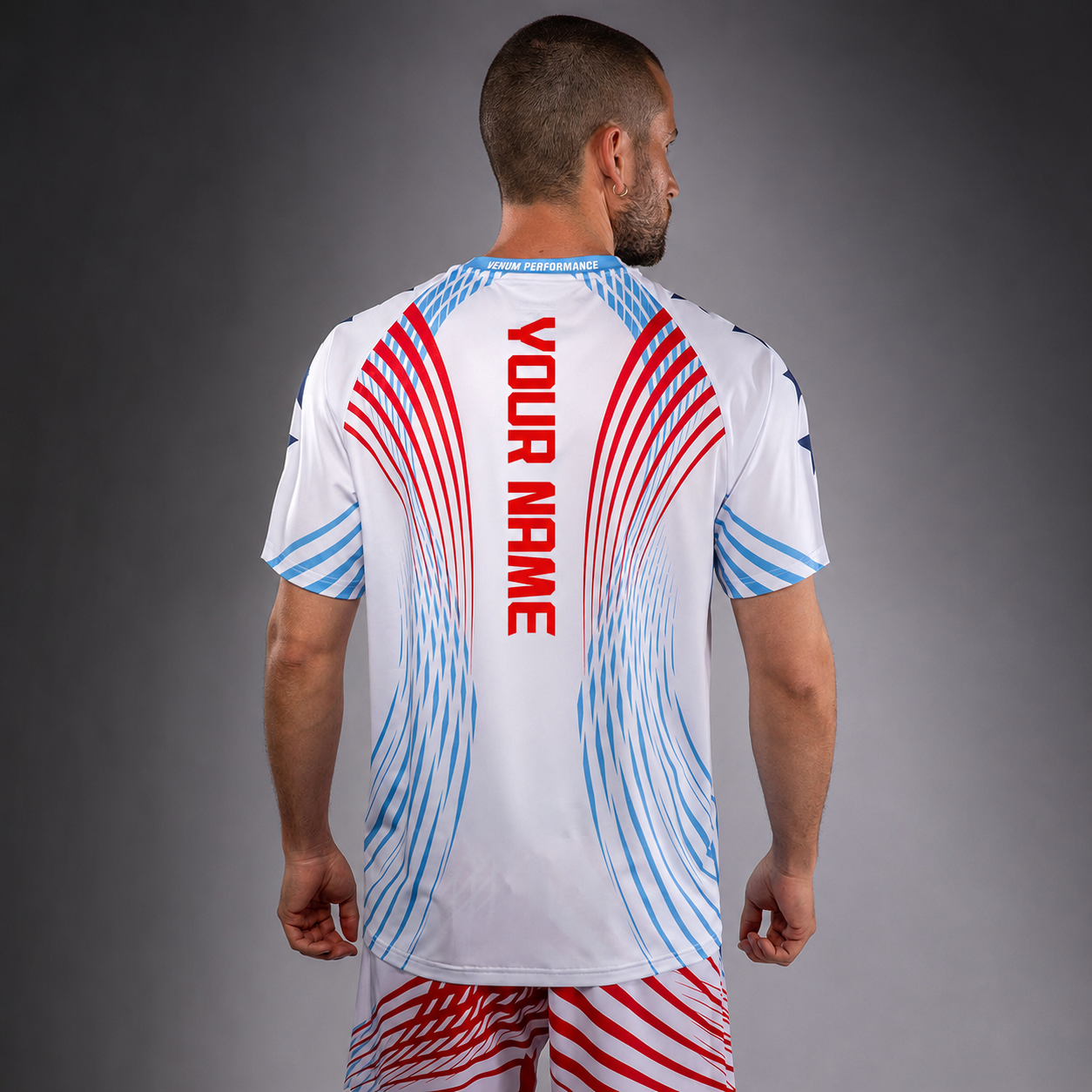 Men's Official UFC Freedom 250 by Venum White Personalized Authentic Fight Night Walkout Jersey  product-type_Dry Tech T-Shirts Venum