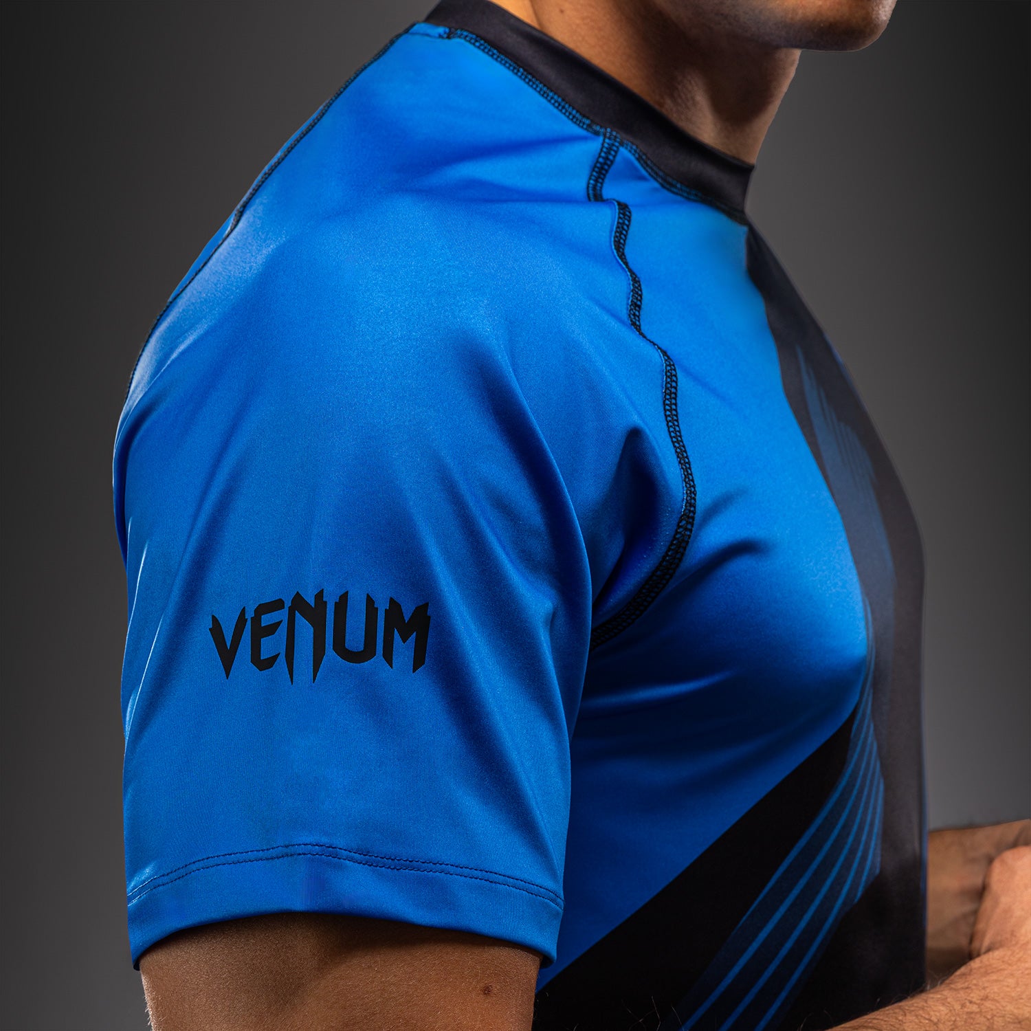 Venum No-Gi 6.0 Dry Tech T-Shirt - Black/Blue  product-type_Dry Tech T-Shirts Venum