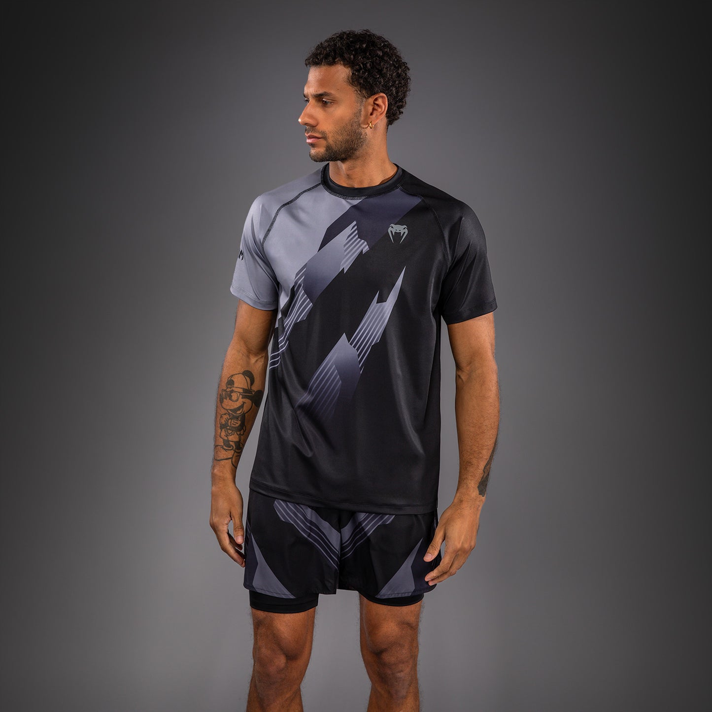 Venum No-Gi 6.0 Dry Tech T-Shirt - Black/Grey  product-type_Dry Tech T-Shirts Venum