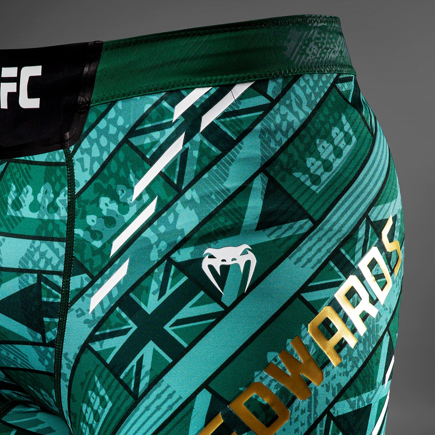 Men's UFC Unrivaled by Venum Green Leon Edwards Vale Tudo Short