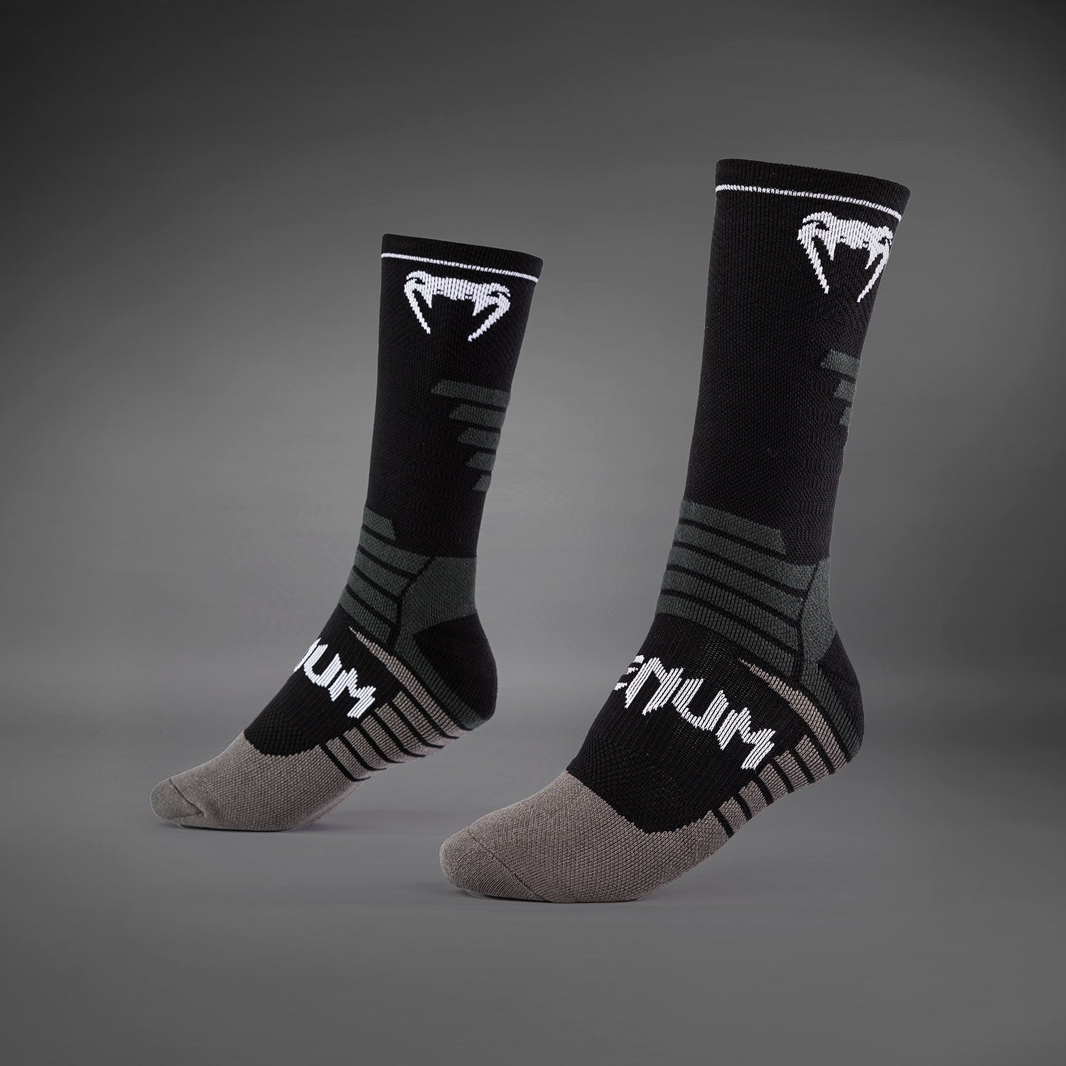 Venum Elite Performance Crew Socks - Black/White - Venum