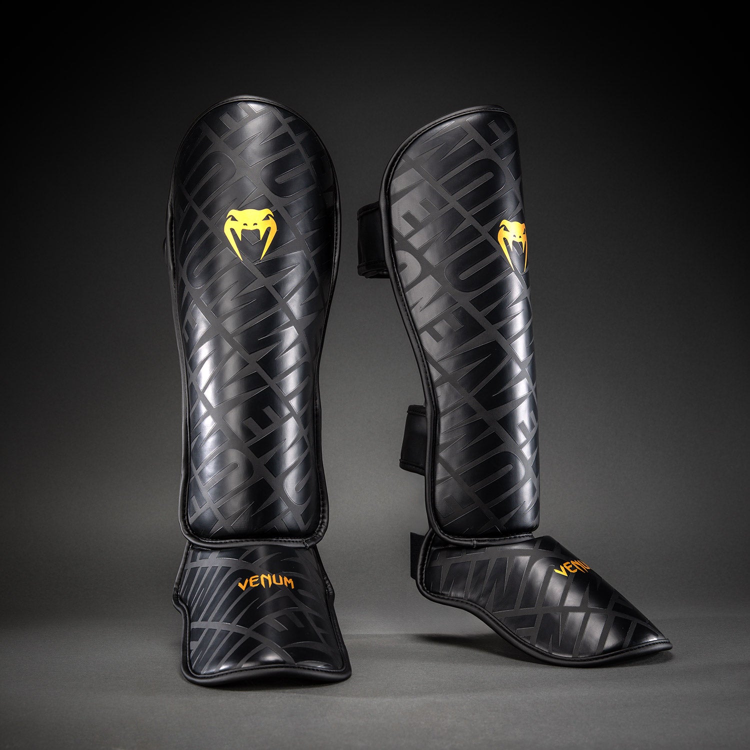 Venum Contender 1.5 XT 3D Shin Guards - Black/Gold  product-type_Shin guards Venum