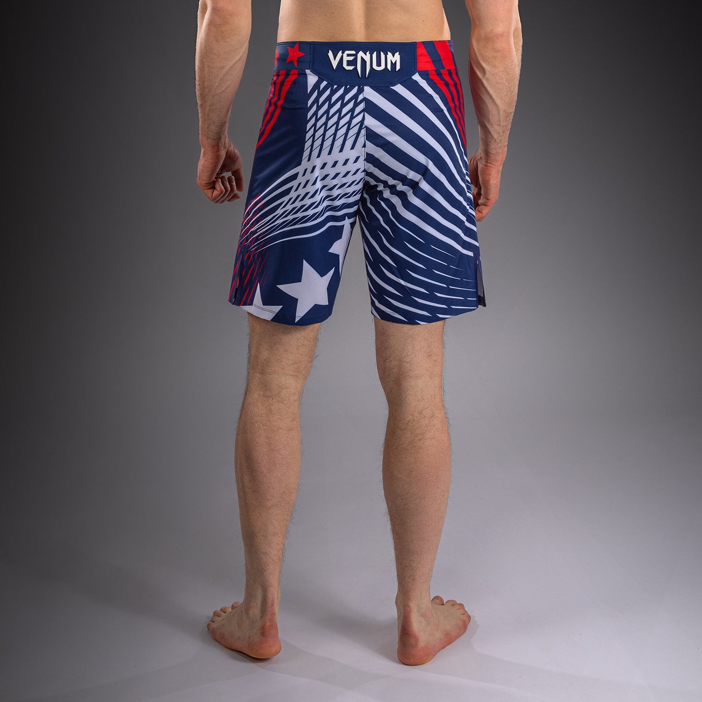 Men's Official UFC Freedom 250 by Venum Blue Authentic Fight Night Long Fit Fight Short