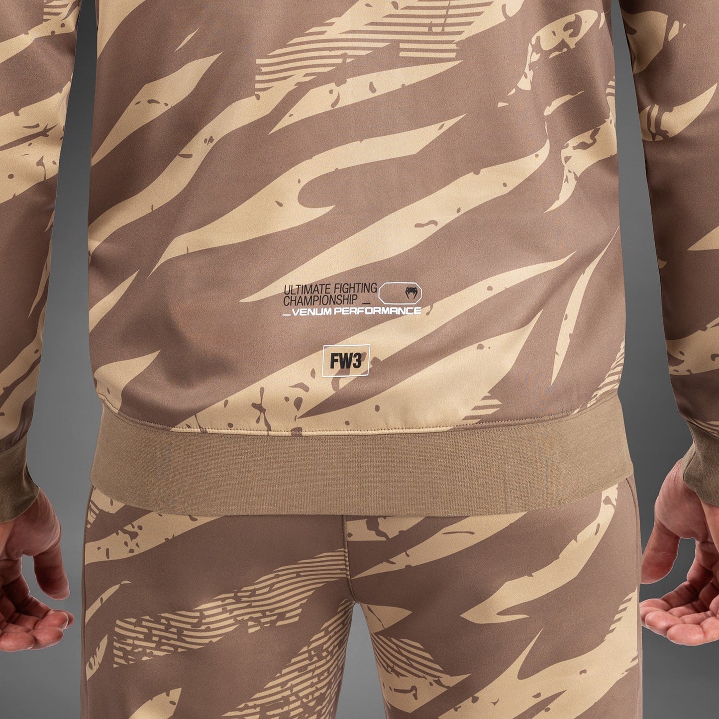 UFC Adrenaline by Venum Fight Week Men’s zip Hoodie - Desert Camo