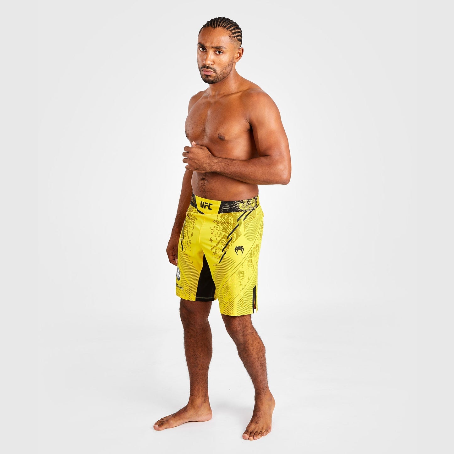 UFC Adrenaline by Venum Personalized Authentic Fight Night Men's Fight Short - Long Fit - Yellow