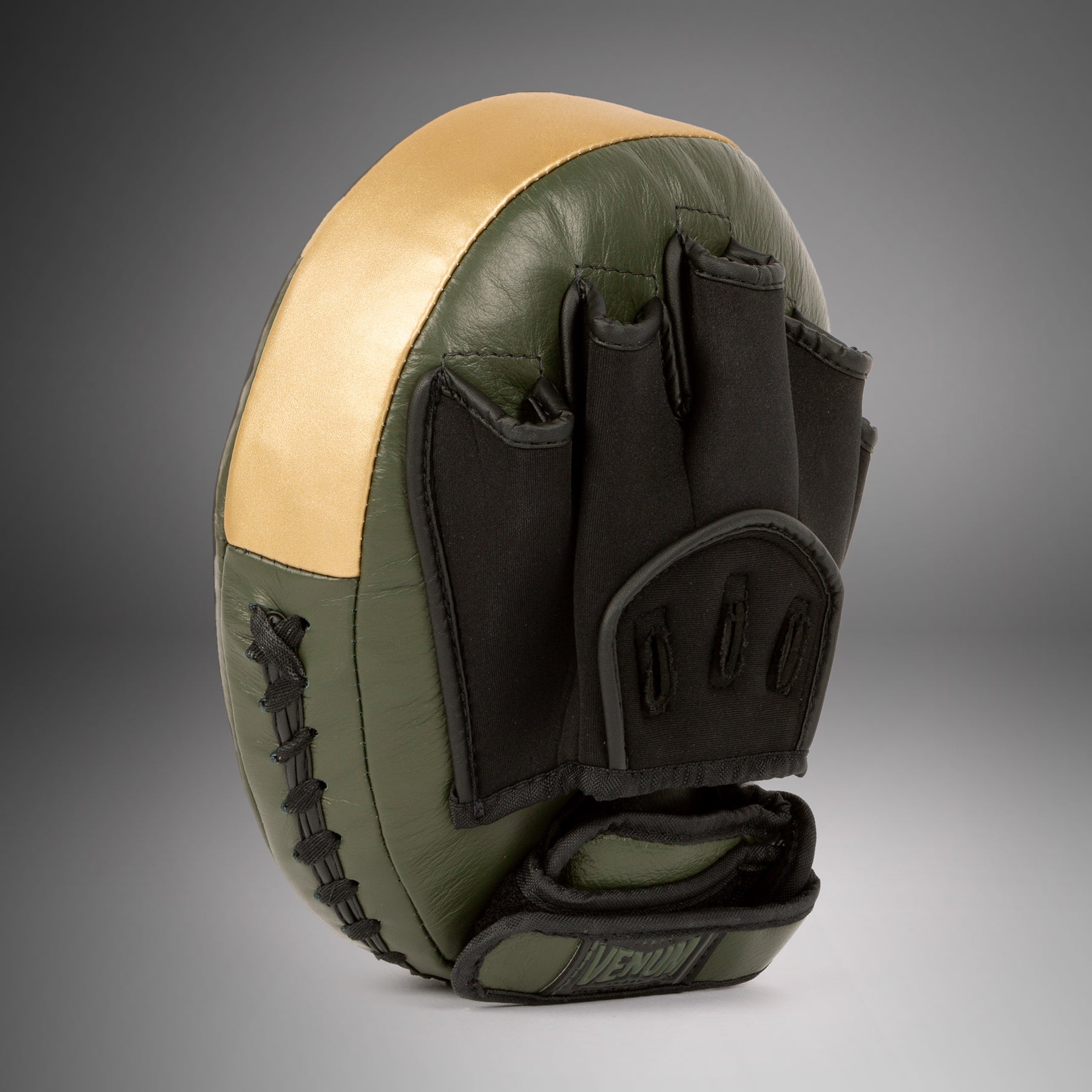 Venum Pro Boxing Big Punch Mitts (Pair) - Khaki/Gold - Venum