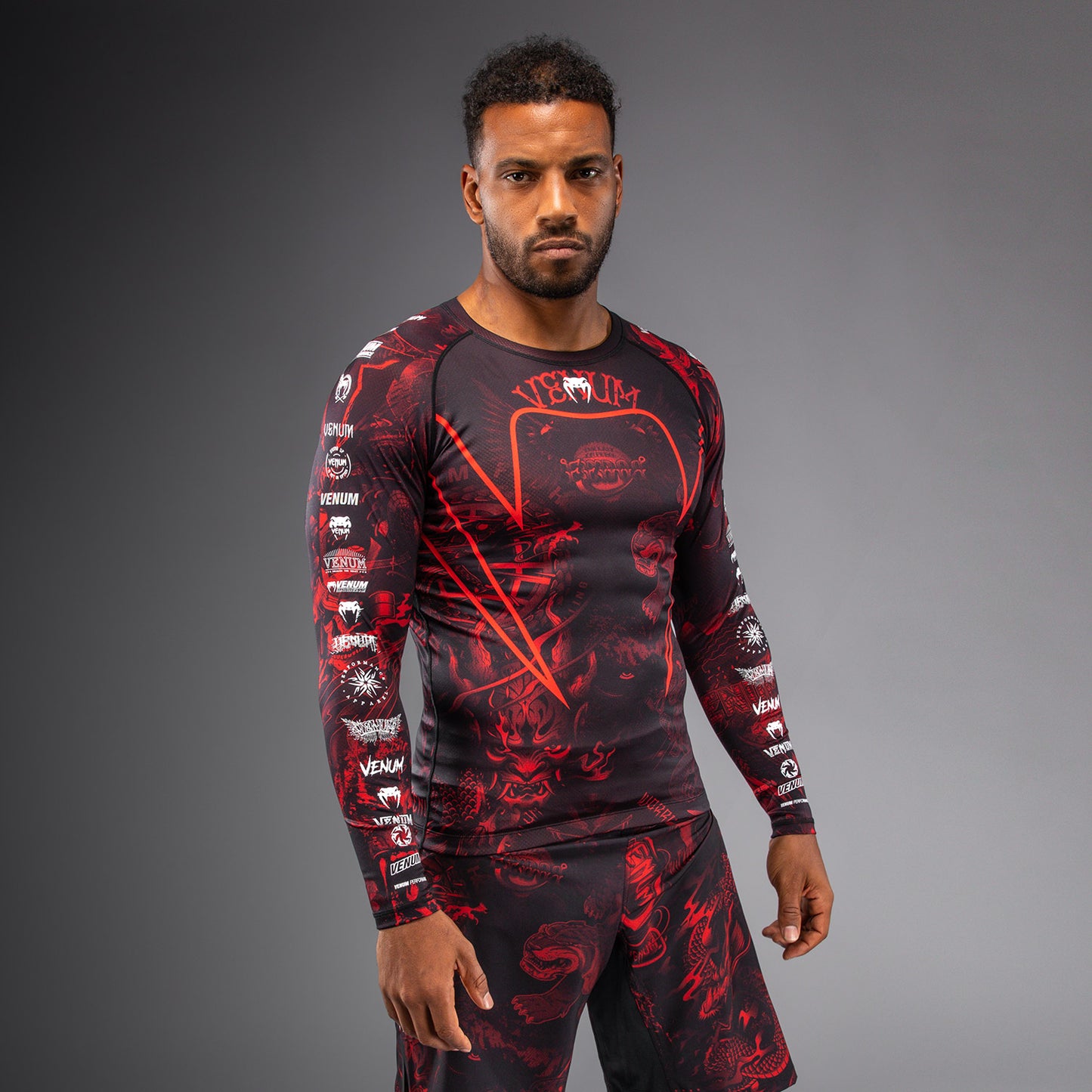 Venum 20th Anniversary Long Sleeve Rashguard - Black/Red