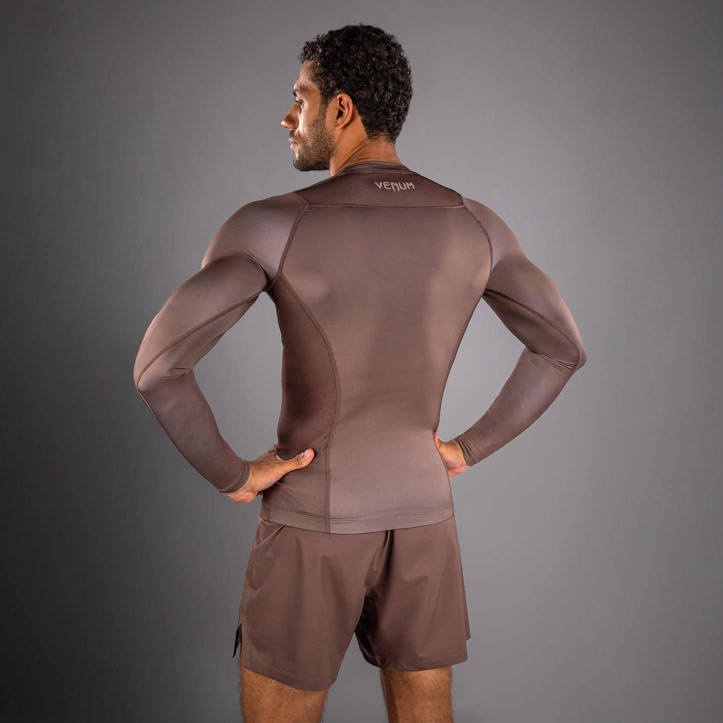 Venum No Gi Rashguards - Chocolate Brown