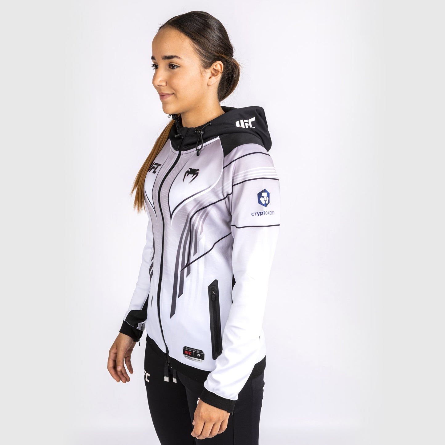 UFC Venum Personalized Authentic Fight Night 2.0 Kit by Venum Women's Walkout Hoodie - White