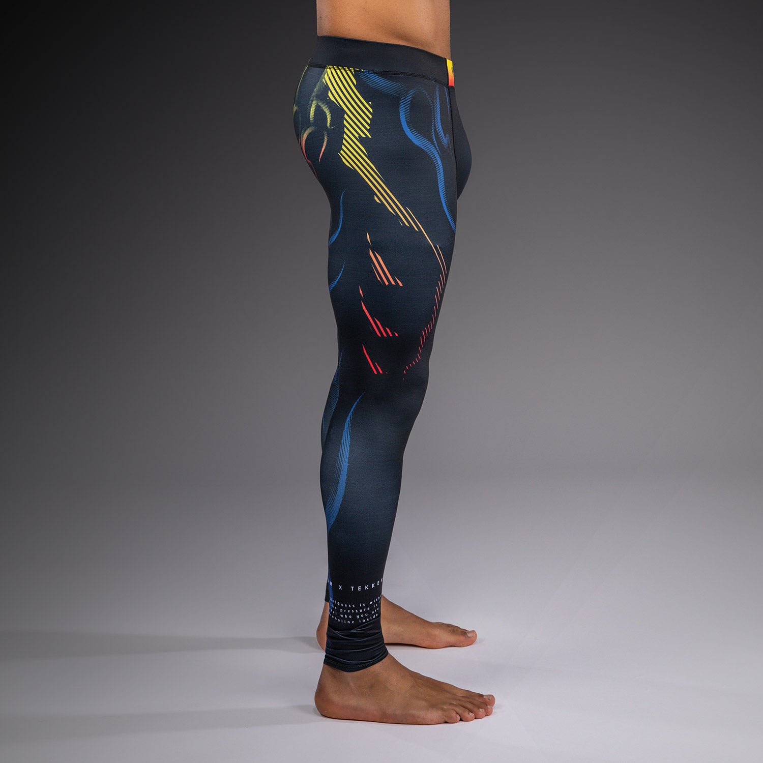 Venum x TEKKEN 8 Spats - Yoshimitsu - Black/Orange - Venum - Venum