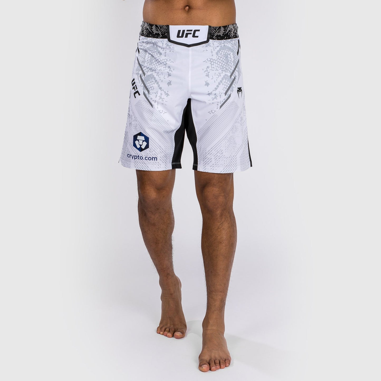 UFC Adrenaline by Venum Personalized Authentic Fight Night Men's Fight Short - Long Fit - White