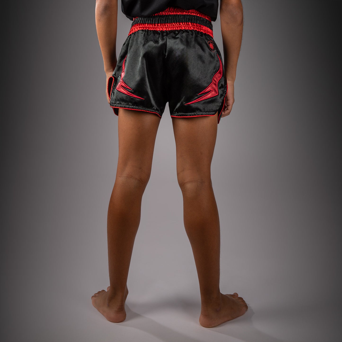 Venum Attack Kids Muay Thai Shorts - Black/Red  product-type_Muay Thai Shorts Venum