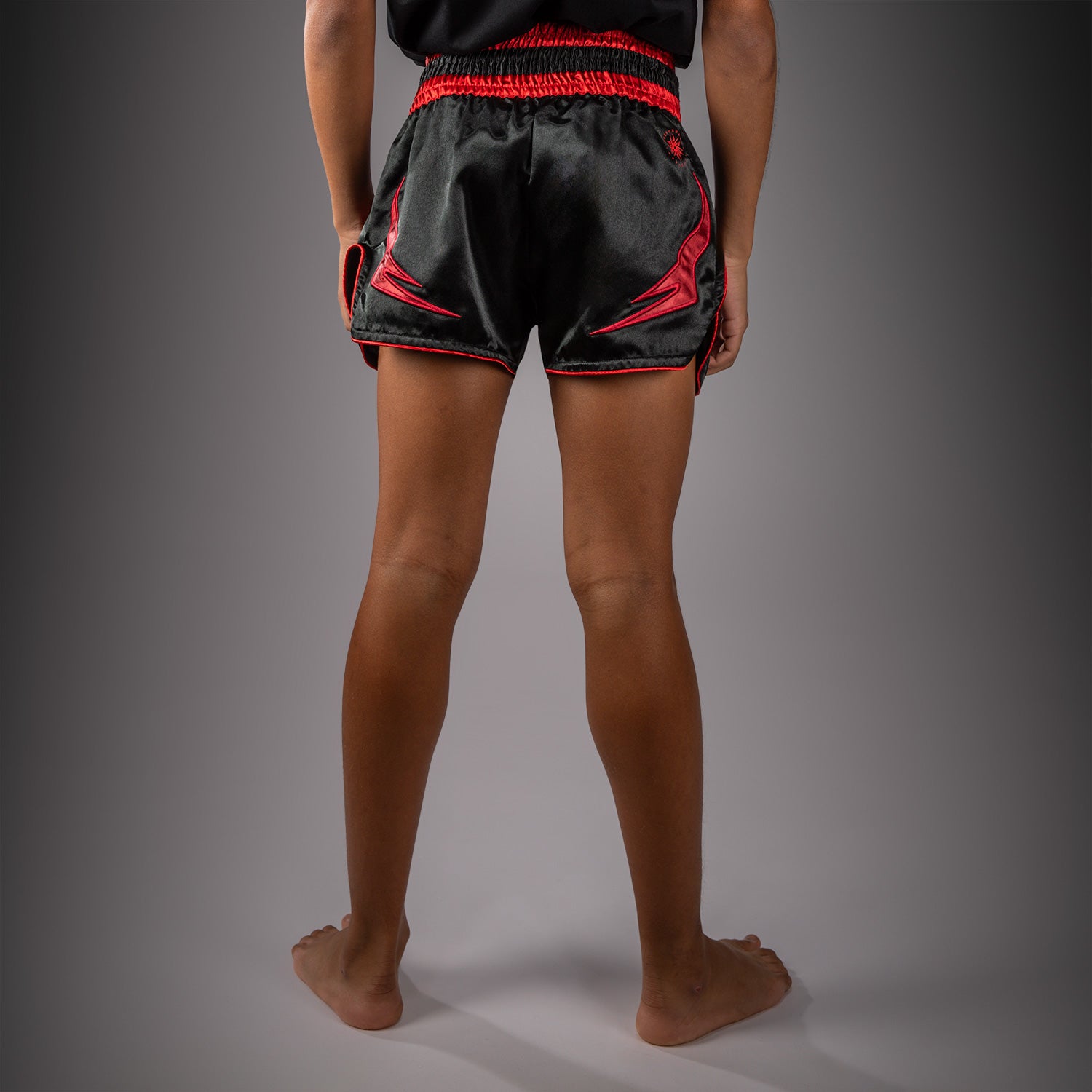 Venum Attack Kids Muay Thai Shorts - Black/Red  product-type_Muay Thai Shorts Venum
