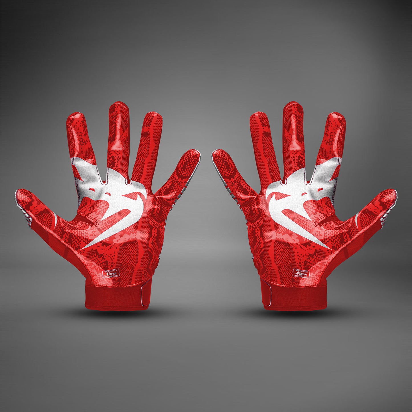 Venum Elite Football Gloves - Red/Silver