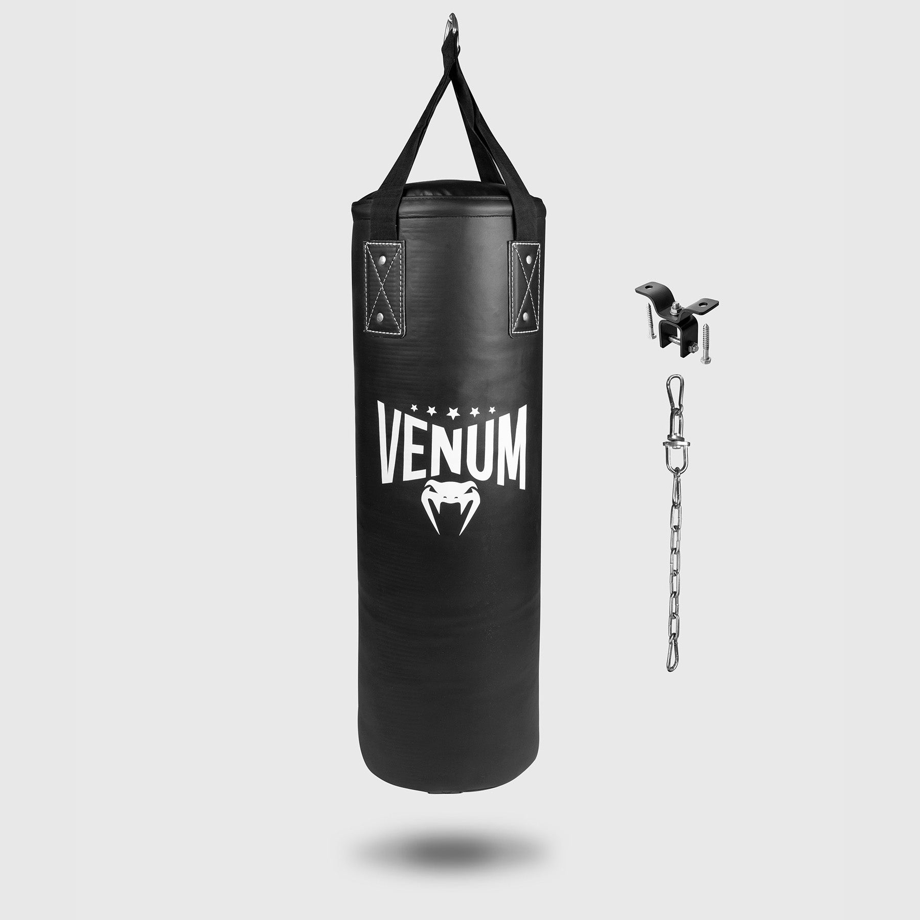 Venum Origins Punching Bag - Black/White (ceiling mount included