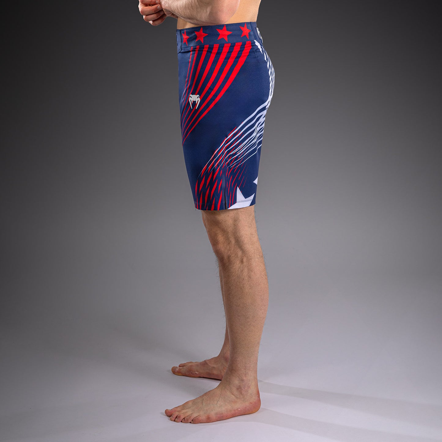 Men's Official UFC Freedom 250 by Venum Blue Personalized Authentic Fight Night Long Fit Fight Short