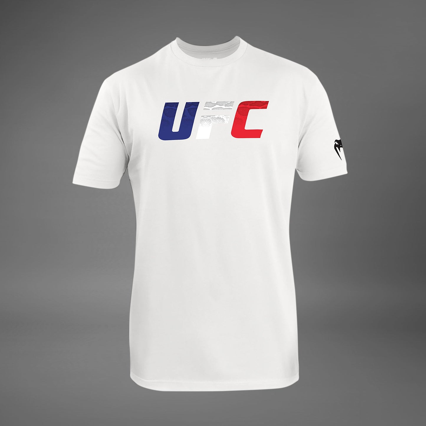 Men's UFC Unrivaled by Venum White French Flag T-Shirt