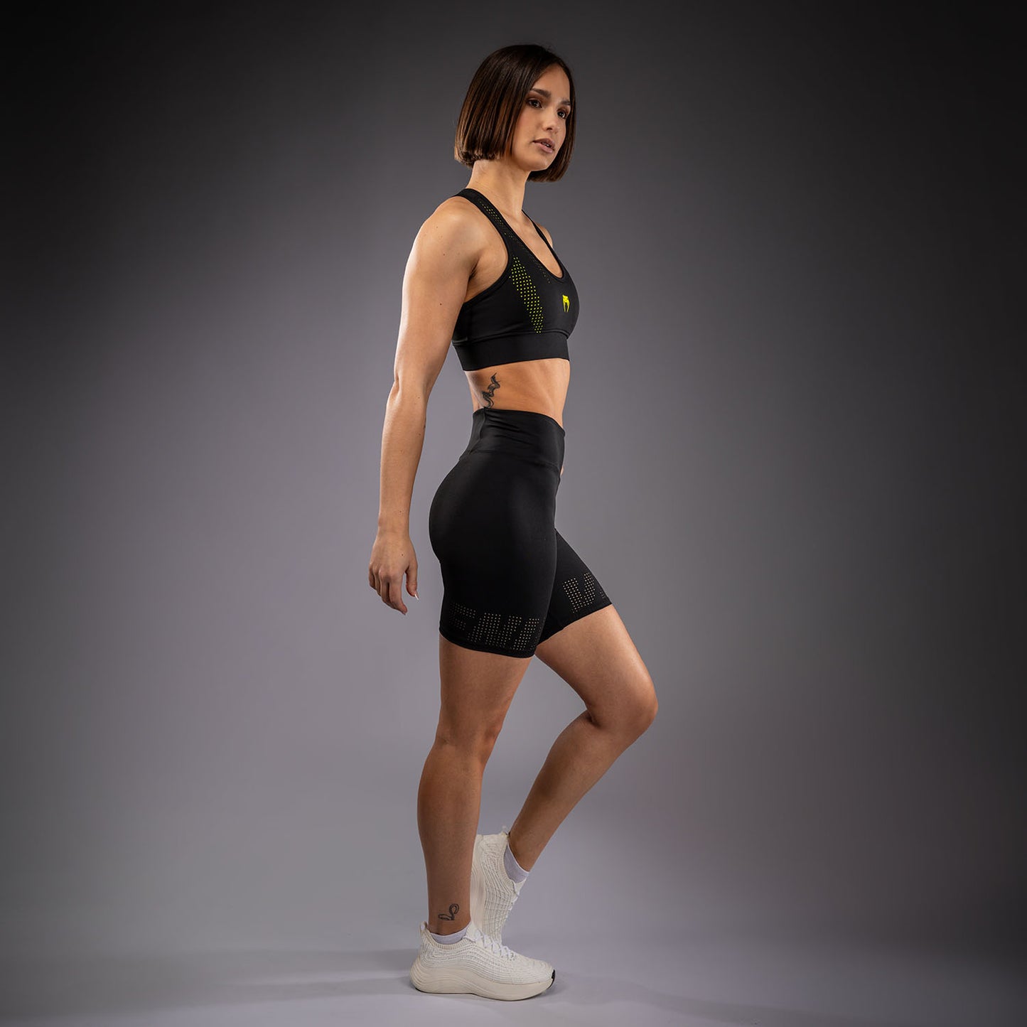 Venum Lazer Women's Compression Shorts - Black/Yellow