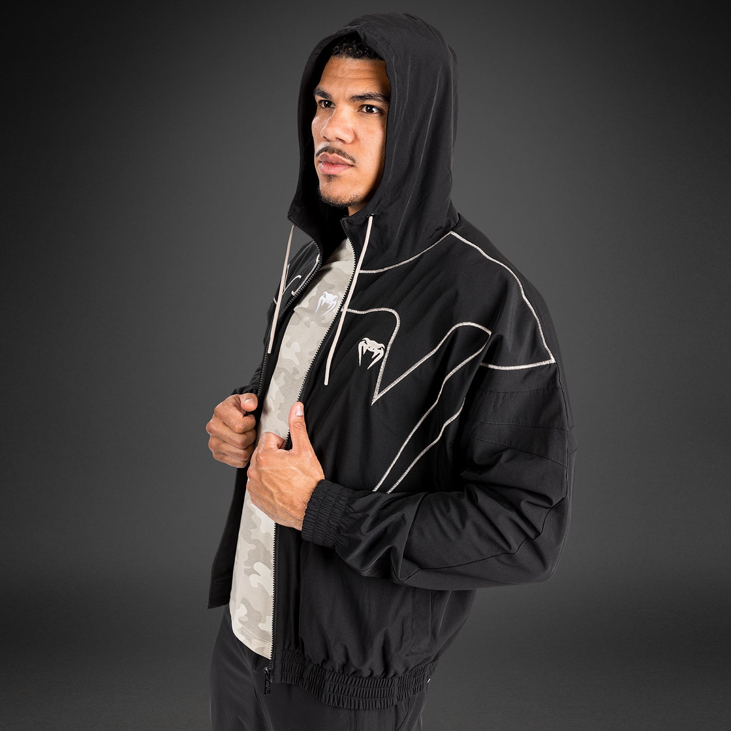 Venum Attack 90 Tracksuit Jacket - Black/White - Venum