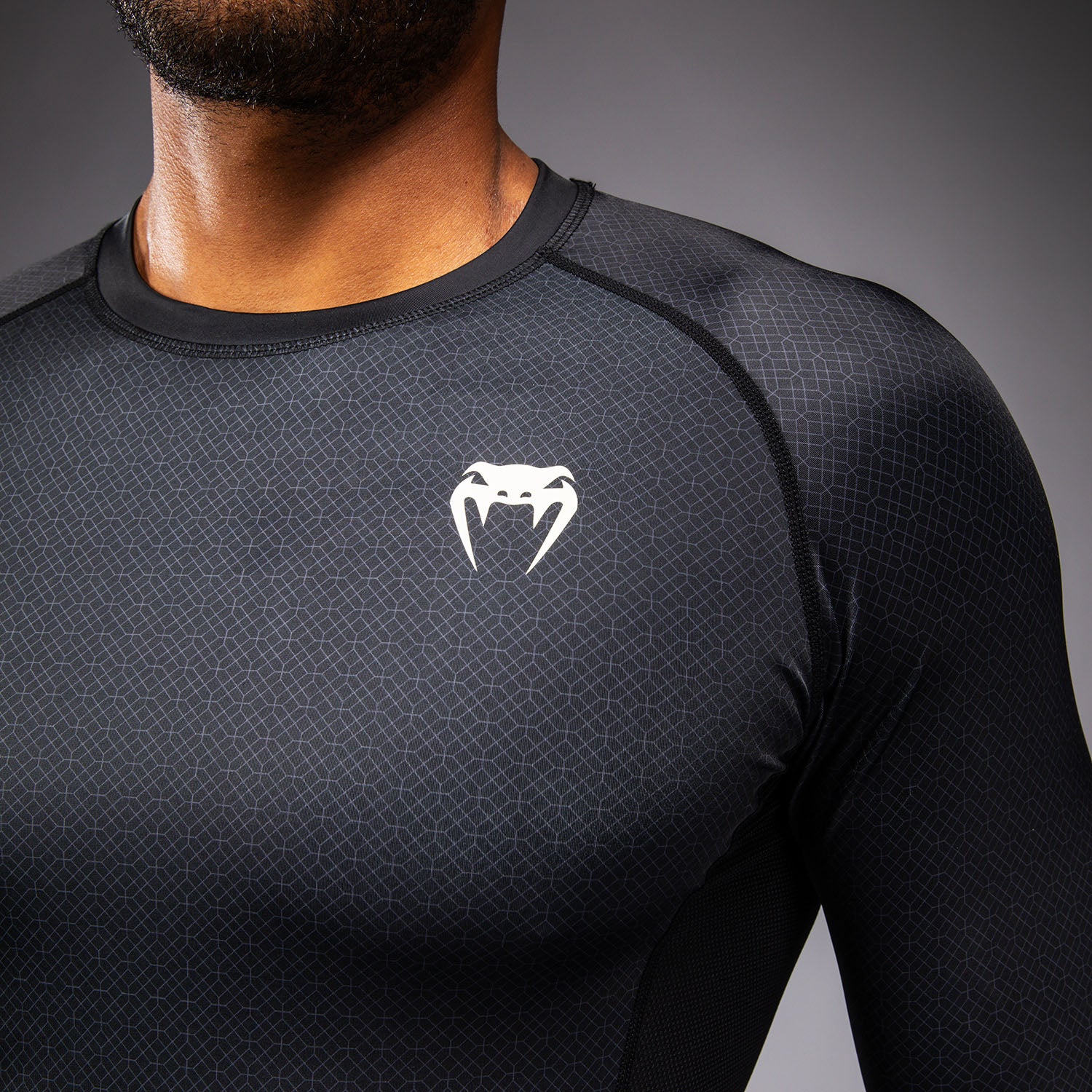 Venum x Roger Gracie Academy Long Sleeve Rashguard - Black - Venum