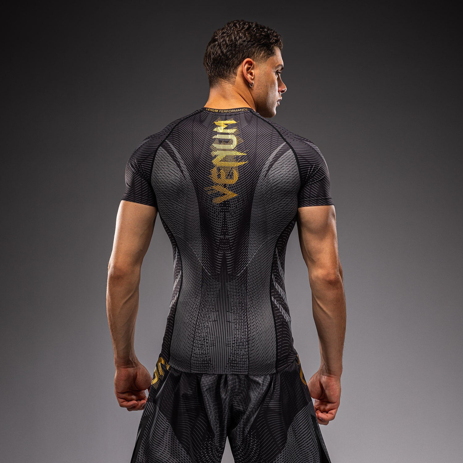 Venum Galactic 3.0 Short Sleeve Rashguard - Black/Gold  product-type_Compression T-Shirts Venum