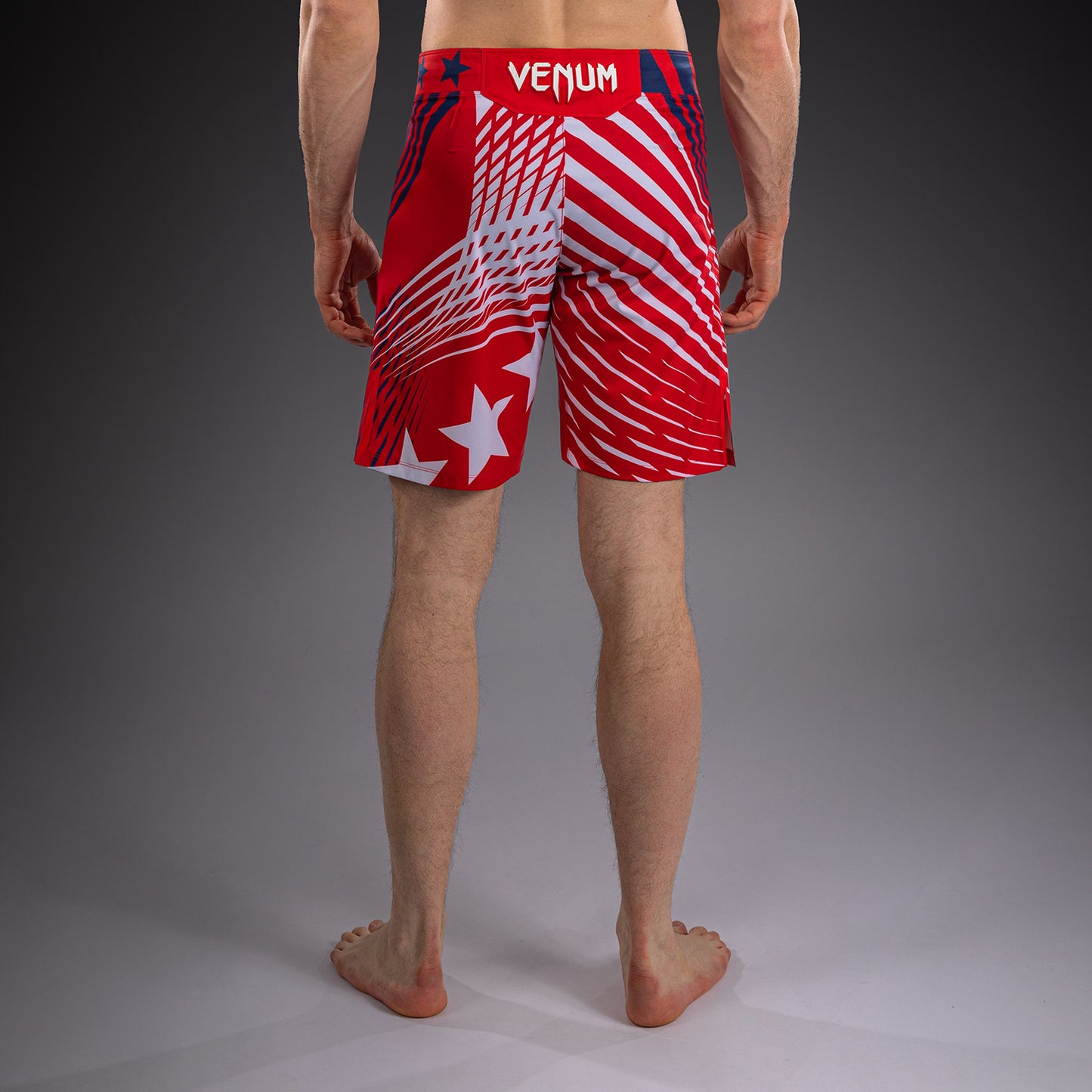 Men's Official UFC Freedom 250 by Venum Red Authentic Fight Night Long Fit Fight Short