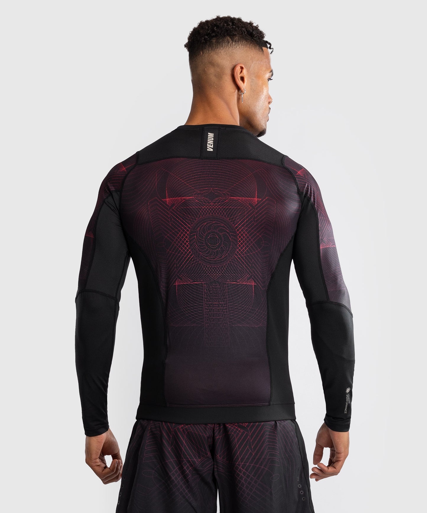 Venum G-Fit Air Men's Long Sleeve Rashguard - Deep Black/Fire Red