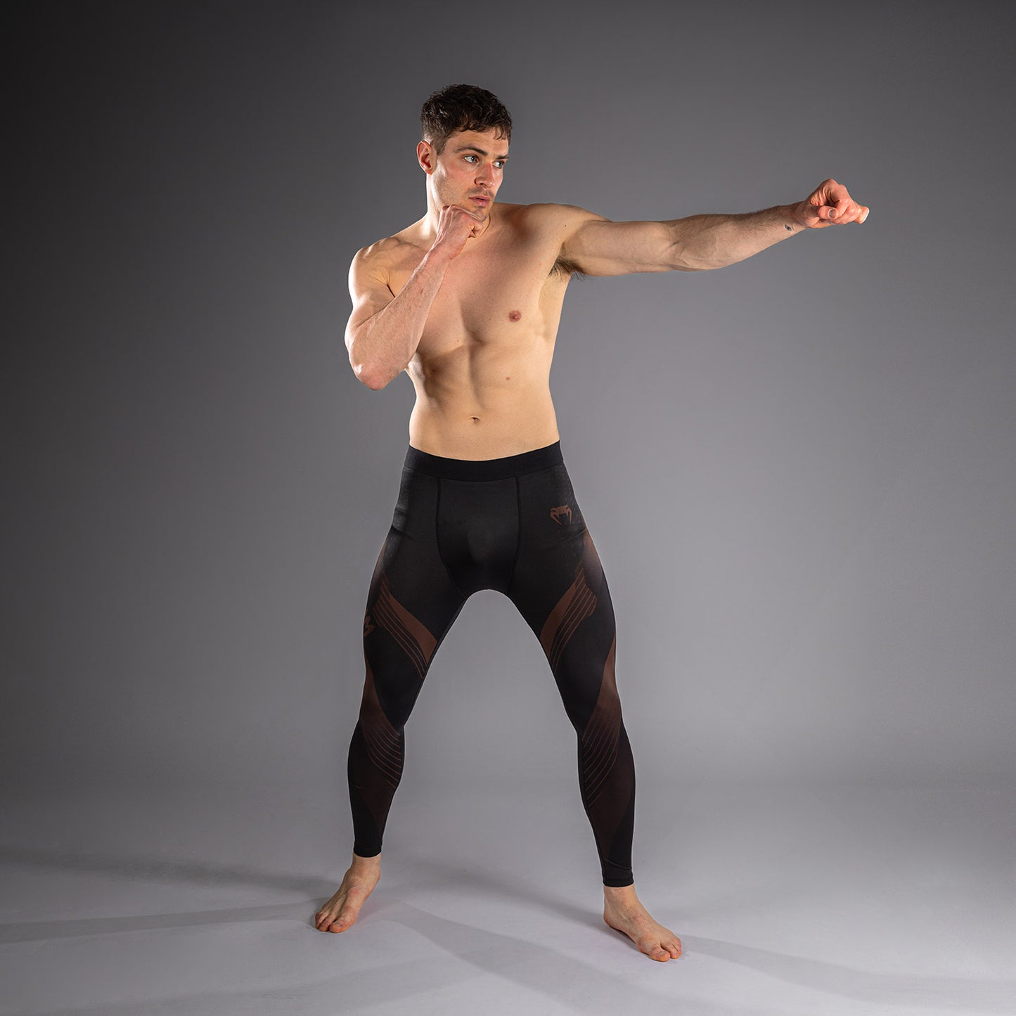 Venum No-Gi 6.0 Spats - Black/Brown  product-type_Compression Pants Venum