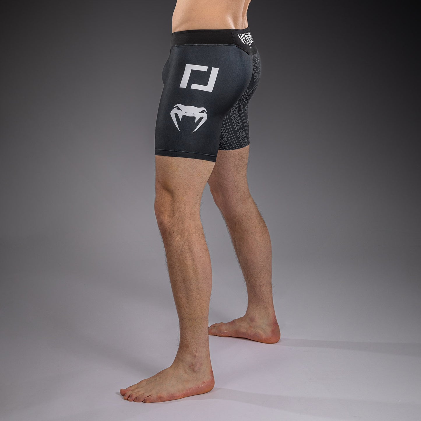 Karate Combat by Venum Vale Tudo Shorts - Black/Grey  product-type_Compression shorts Venum