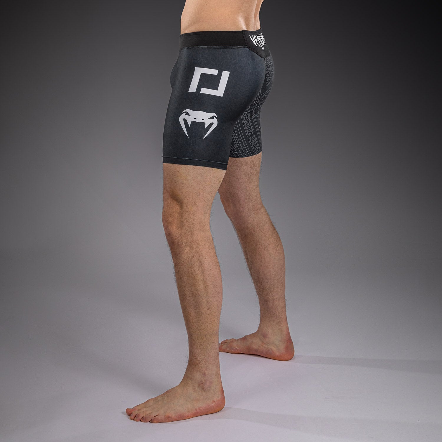 Karate Combat by Venum Vale Tudo Shorts - Black/Grey  product-type_Compression shorts Venum