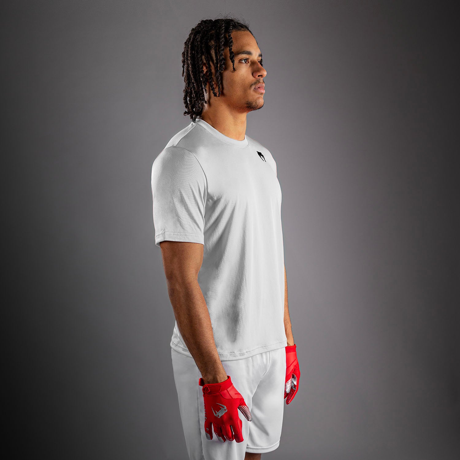 Venum Lineup Performance Short Sleeve T-Shirt - White/Black  product-type_Dry Tech T-Shirts Venum